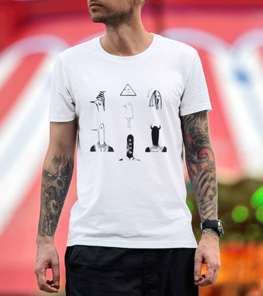 Oyasumi Punpun All Forms Minimalist Characters Collection T-Shirt