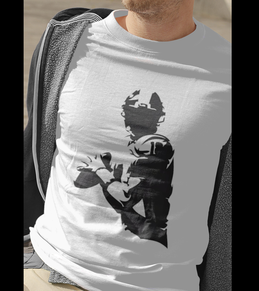 Quarterback Player Silhouette American Football Sports T-Shirt