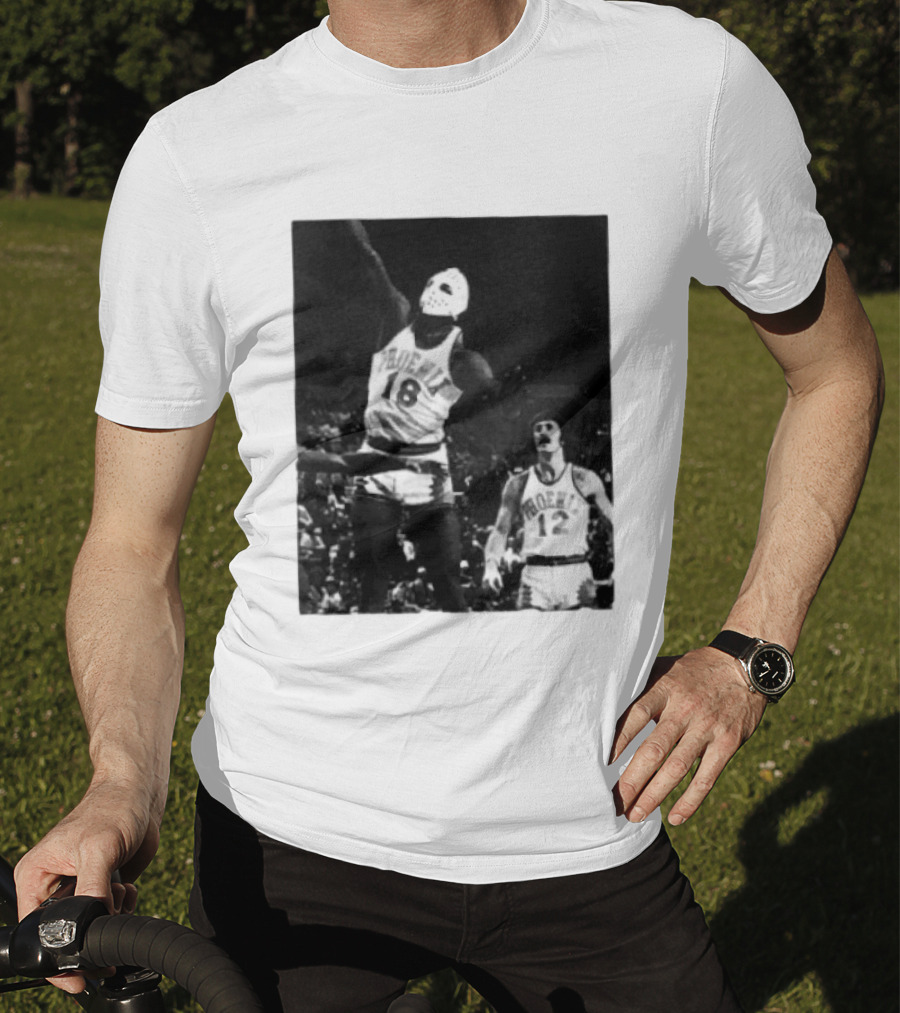 Curtis Perry Wearing Hockey Mask During Phoenix Suns NBA Game T-Shirt