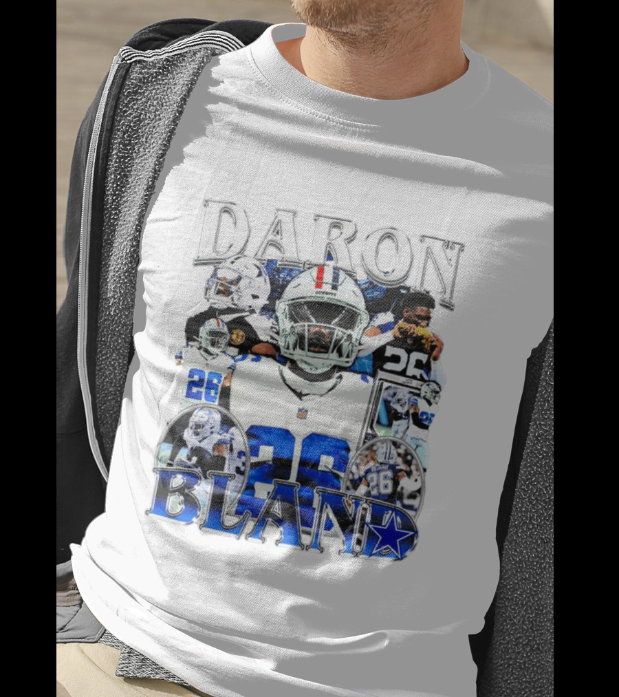 Daron Bland Dallas Cowboys 26 NFL Star Player Collage T-Shirt