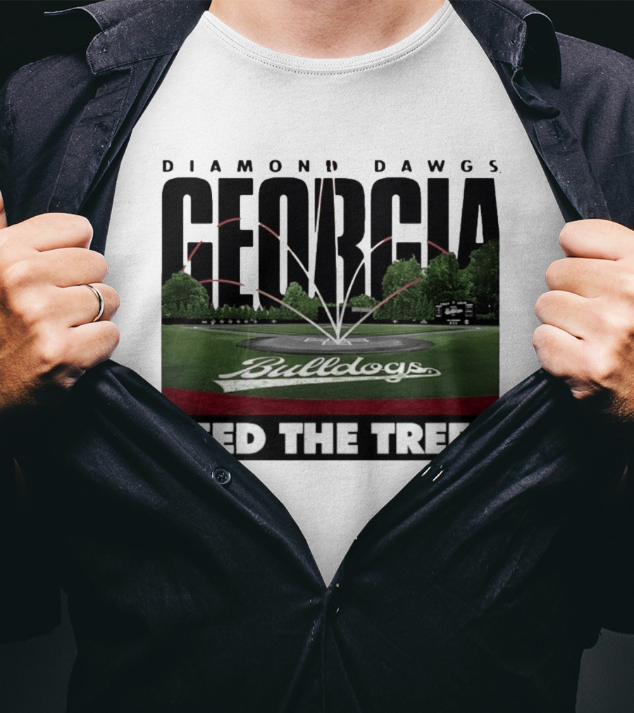 Diamond Dawgs Georgia Bulldogs Baseball Feed The Trees T-Shirt