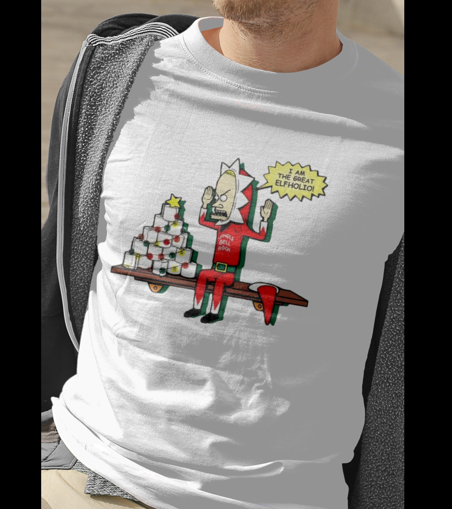 Beavis Jingle Bell Rock I Am The Great Elfholio Christmas T-Shirt