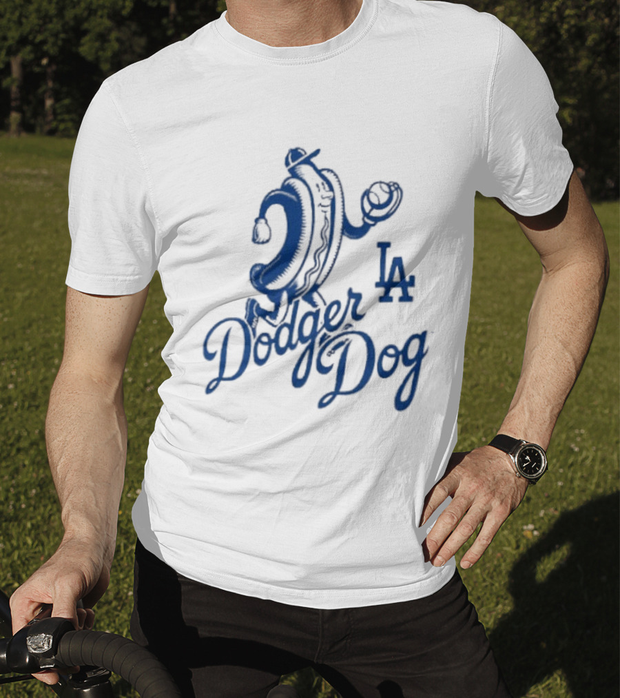 Dodger Dog LA Dodgers Hot Dog Baseball T-Shirt