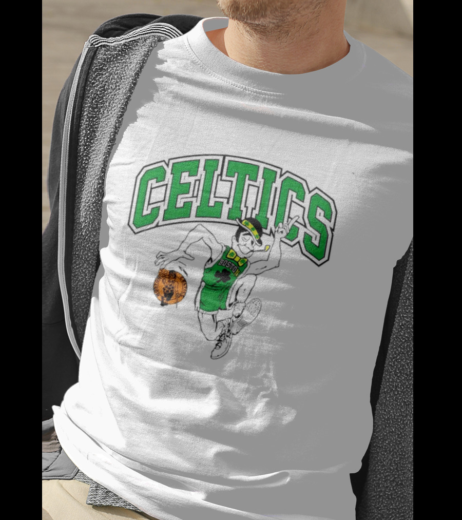 Boston Celtics Leprechaun Dancing Basketball St Patrick's Day Celebration T-Shirt