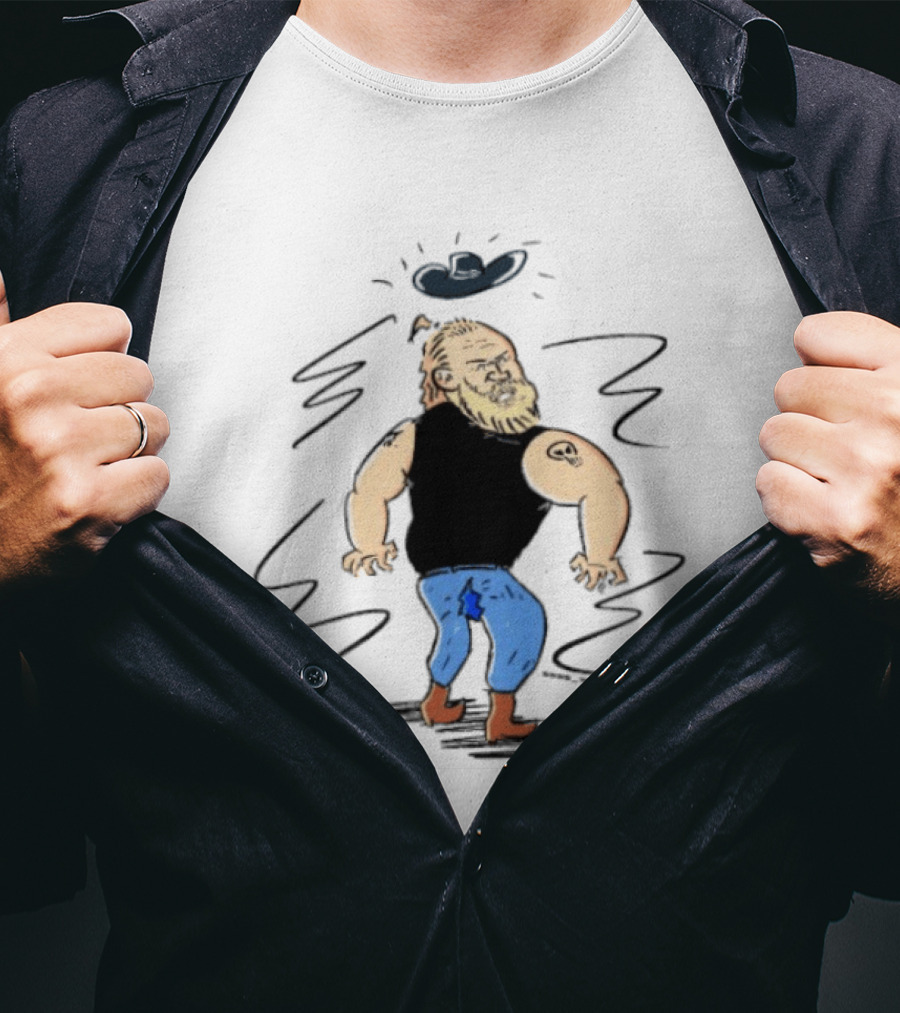 Brock Lesnar WWE Smackdown Cowboy Cartoon T-Shirt