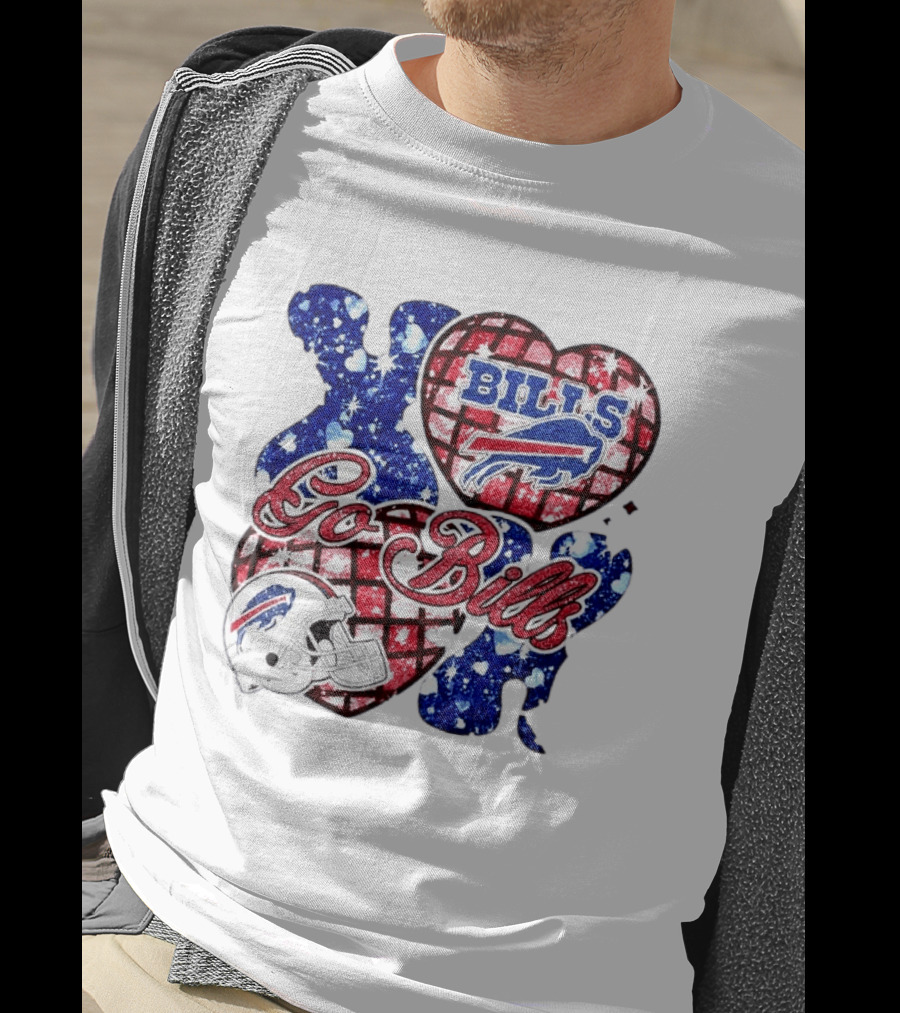 Buffalo Bills Go Bills Heart Valentine's Day Football T-Shirt