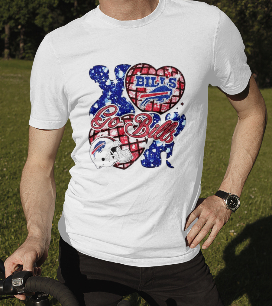 Buffalo Bills Go Bills Heart Valentine's Day Football T-Shirt
