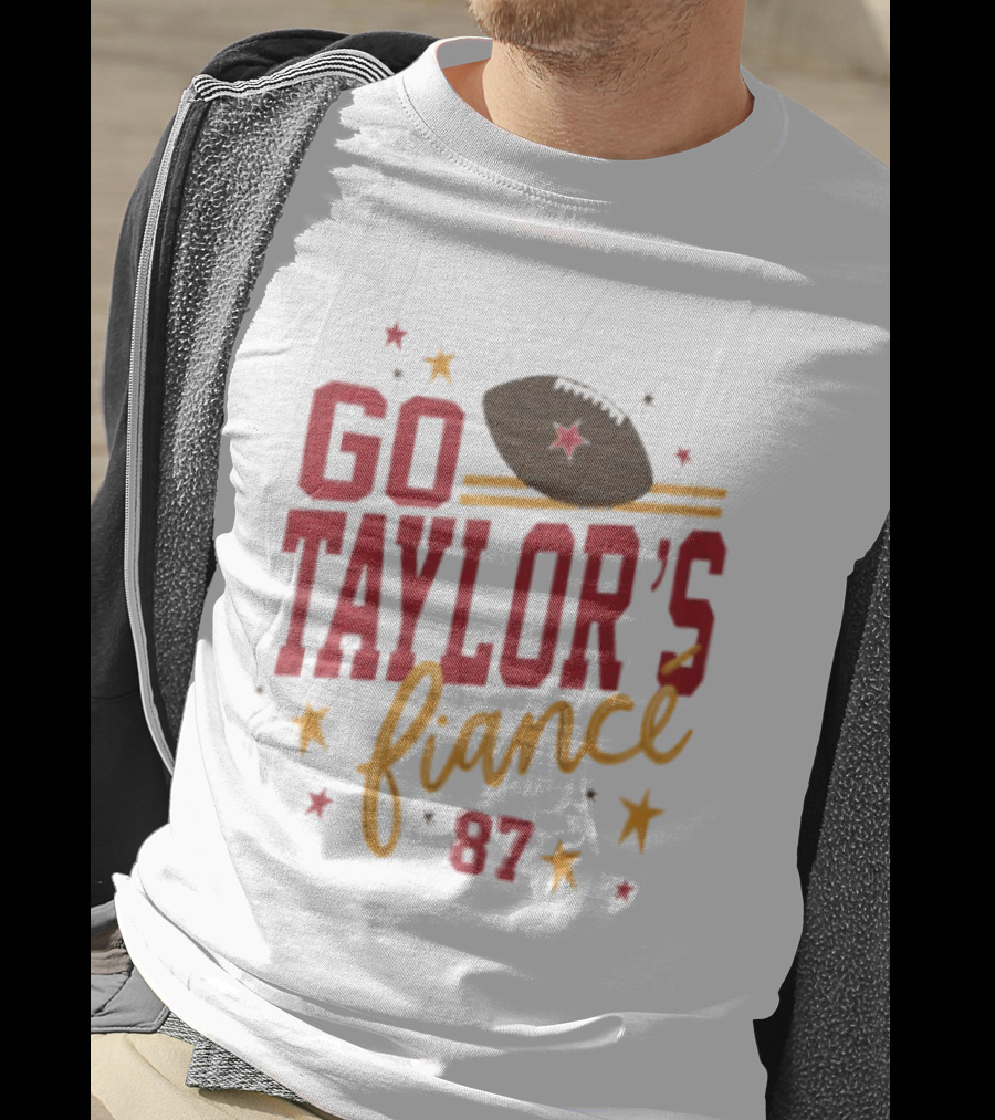 Go Taylor's Fiancé 87 Football Stars And Stripes T-Shirt