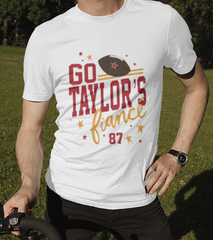 Go Taylor's Fiancé 87 Football Stars And Stripes T-Shirt