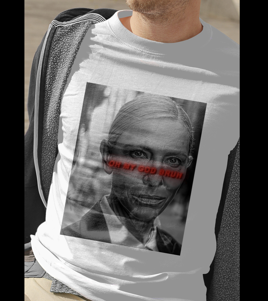 Cate Blanchett Oh My God Bruh Bold Red Text Face T-Shirt