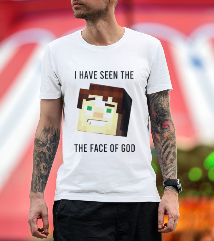I Have Seen The Face Of God Minecraft Style Pixel T-Shirt