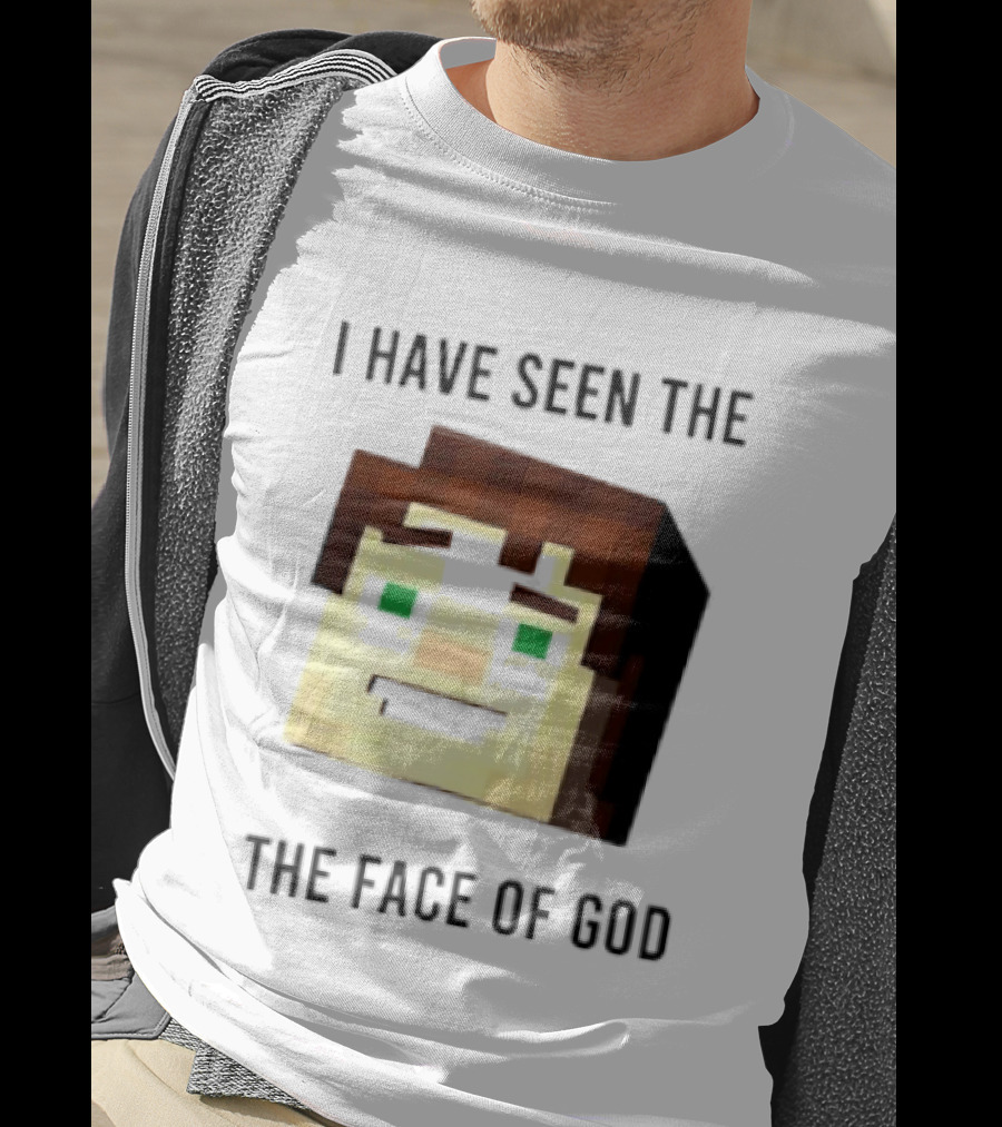 I Have Seen The Face Of God Minecraft Style Pixel T-Shirt