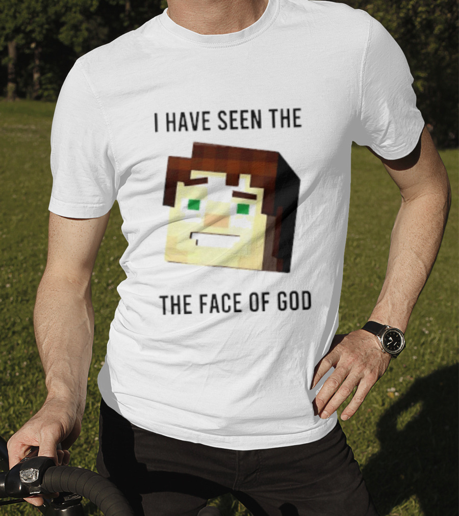 I Have Seen The Face Of God Minecraft Style Pixel T-Shirt