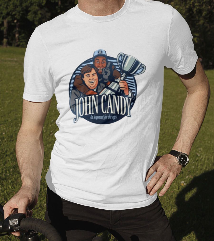 John Candy CFL Argonaut Icon Holding Trophy T-Shirt