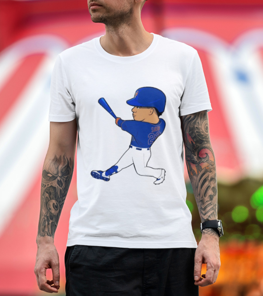 Juan Soto 22 Mets Baseball Swing LGM T-Shirt