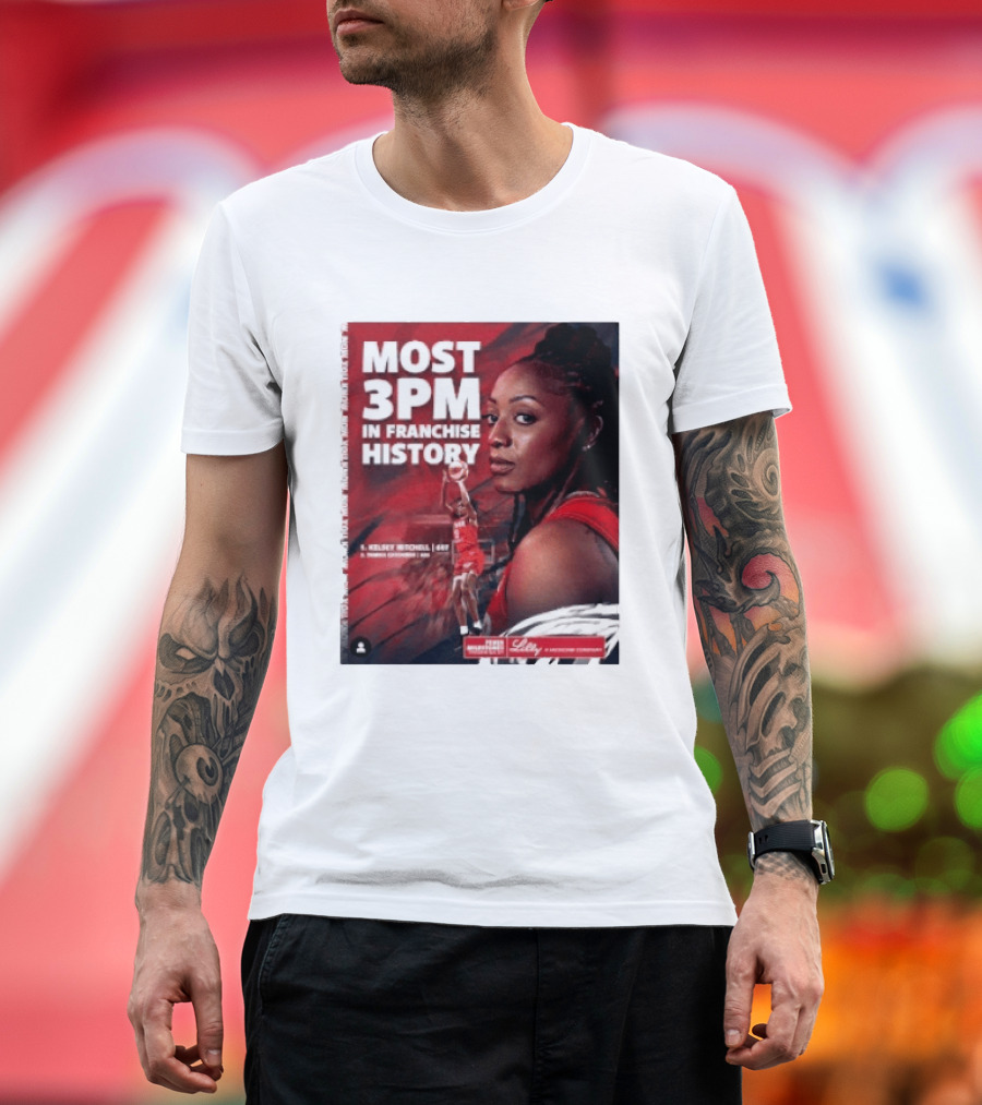 Kelsey Mitchell Most 3PM In Franchise History Indiana Fever T-Shirt