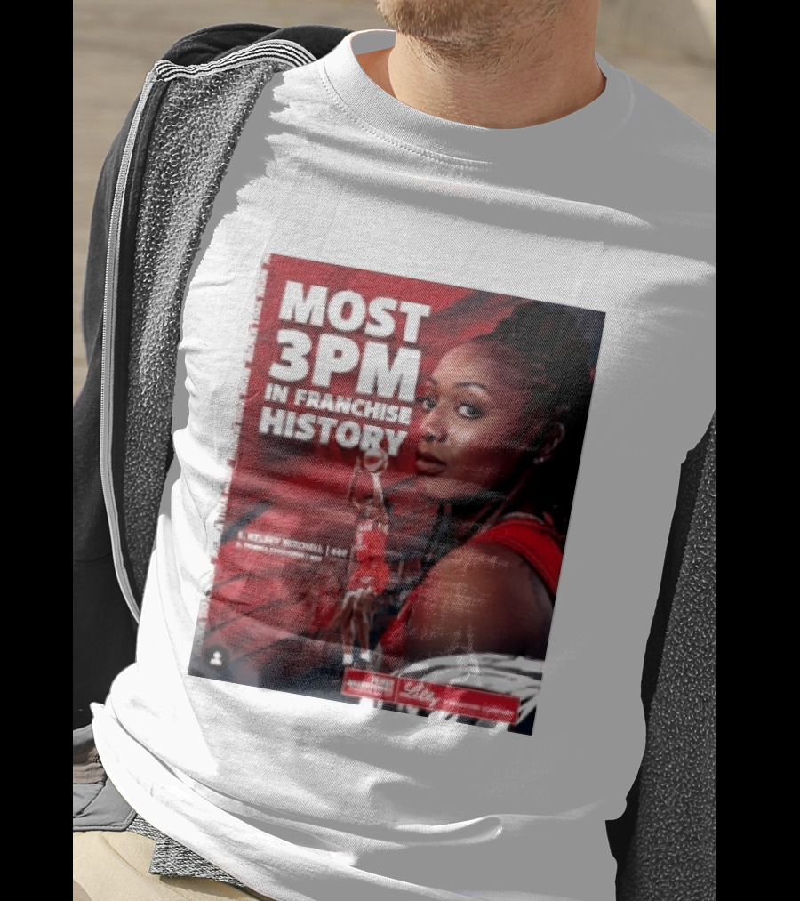 Kelsey Mitchell Most 3PM In Franchise History Indiana Fever T-Shirt