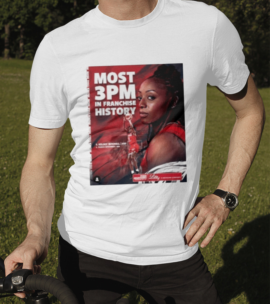 Kelsey Mitchell Most 3PM In Franchise History Indiana Fever T-Shirt