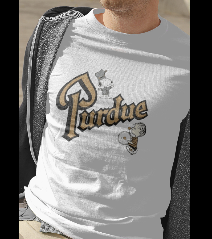 Purdue Boilermakers Snoopy And Charlie Brown Football T-Shirt
