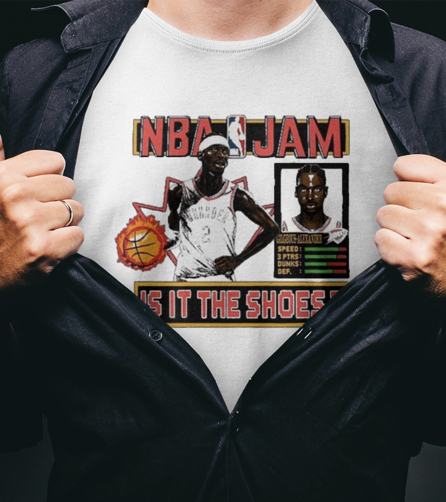 Shai Gilgeous Alexander Oklahoma City Thunder NBA Jam Is It The Shoes Homage Tri Blend T-Shirt