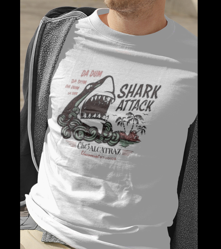 Big Wave Shark Attack Che Alcatraz Island California Adventure T-Shirt