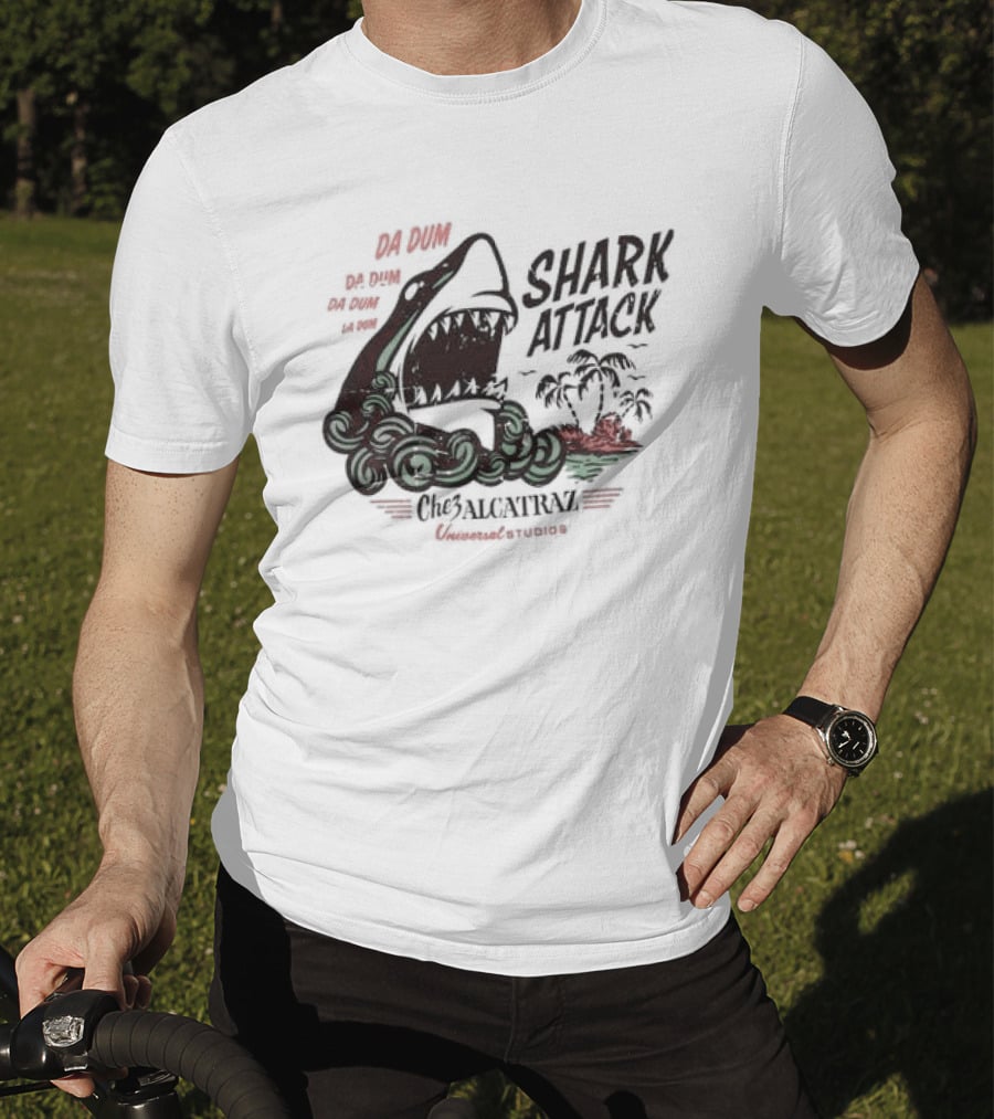 Big Wave Shark Attack Che Alcatraz Island California Adventure T-Shirt
