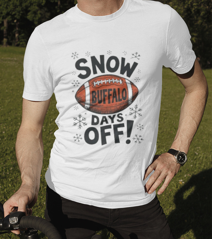 Snow Buffalo Days Off Buffalo Football Snowflake T-Shirt