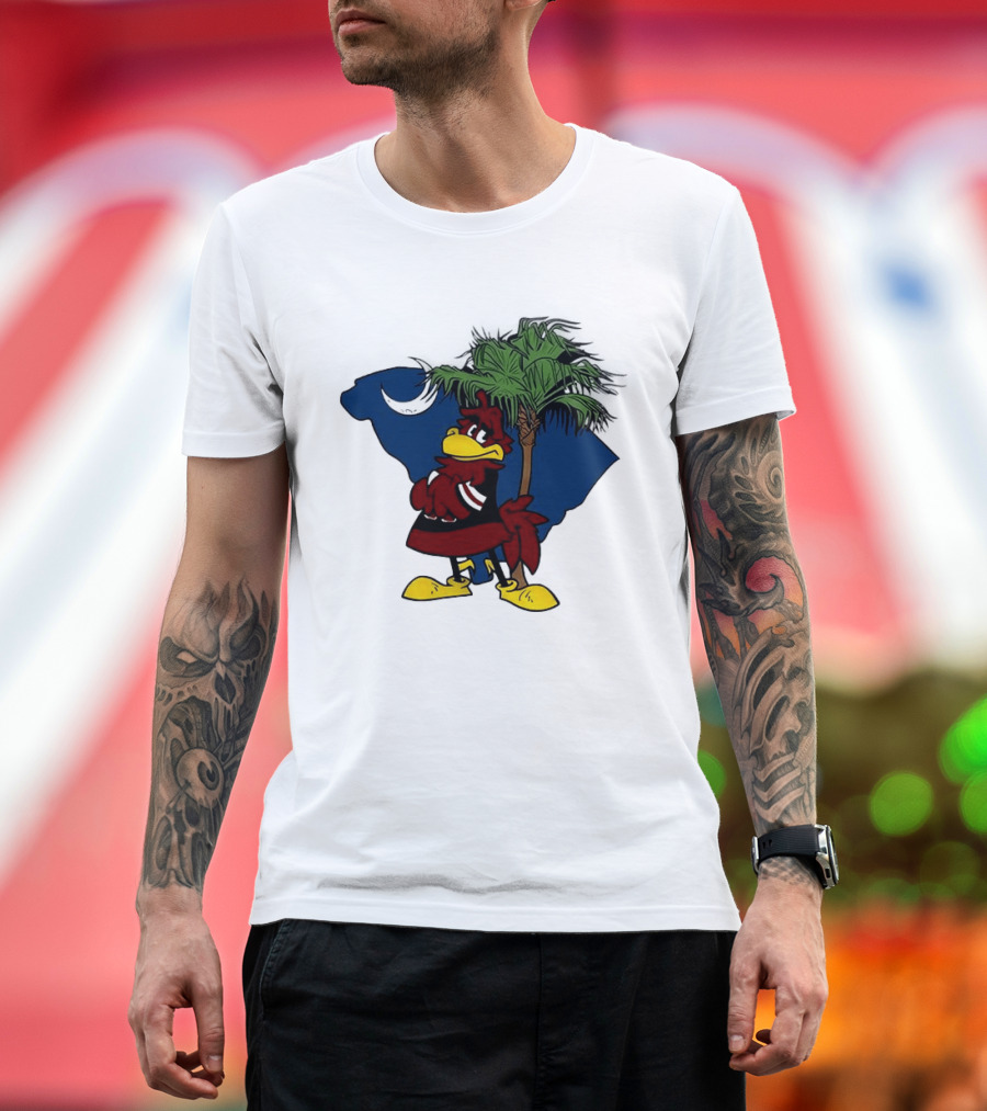 South Carolina Gamecocks Hey Gamecocks Mascot Palmetto Crescent T-Shirt