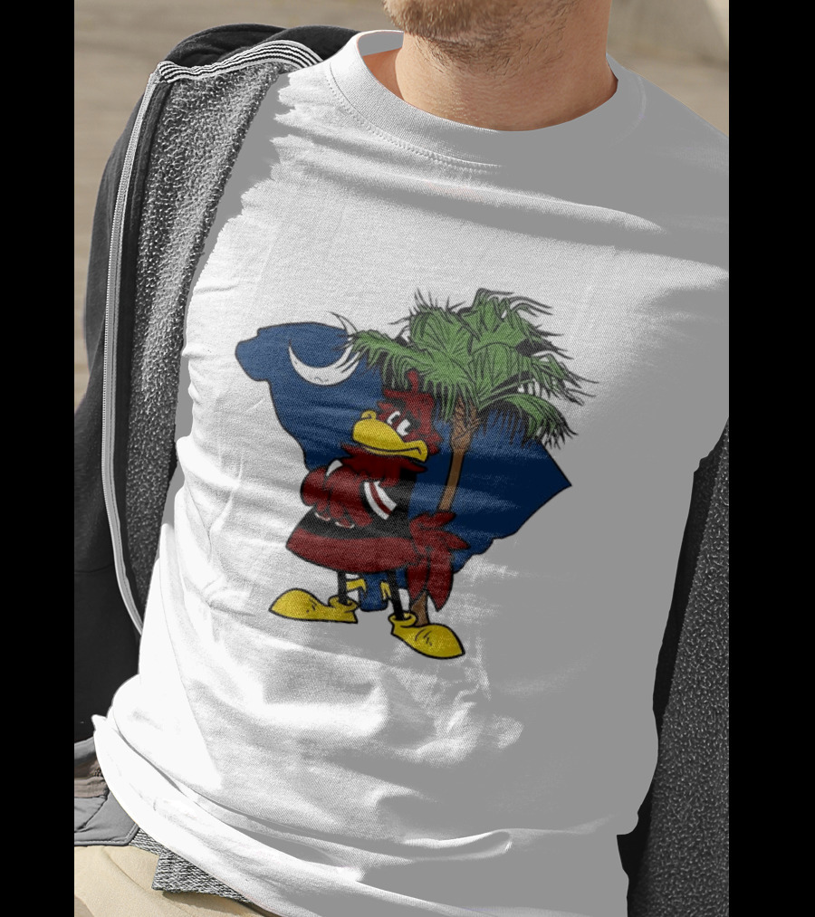 South Carolina Gamecocks Hey Gamecocks Mascot Palmetto Crescent T-Shirt