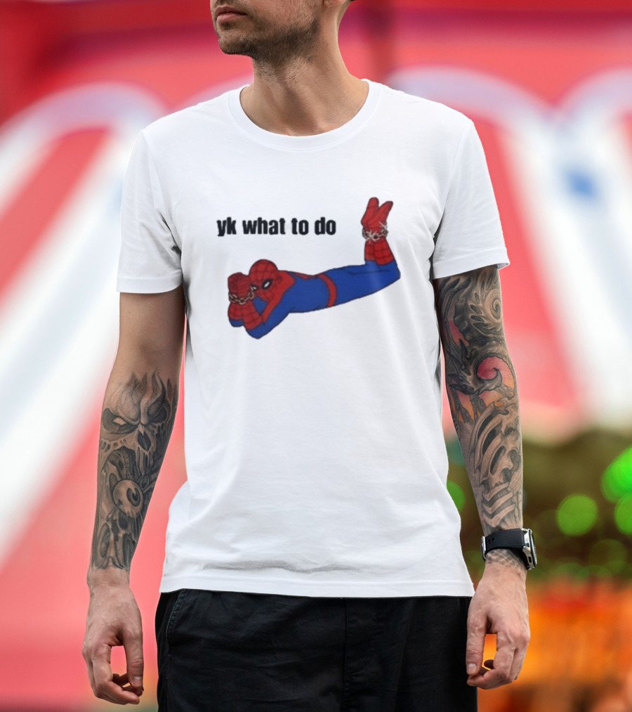 Spooderman YK What To Do Meme T-Shirt