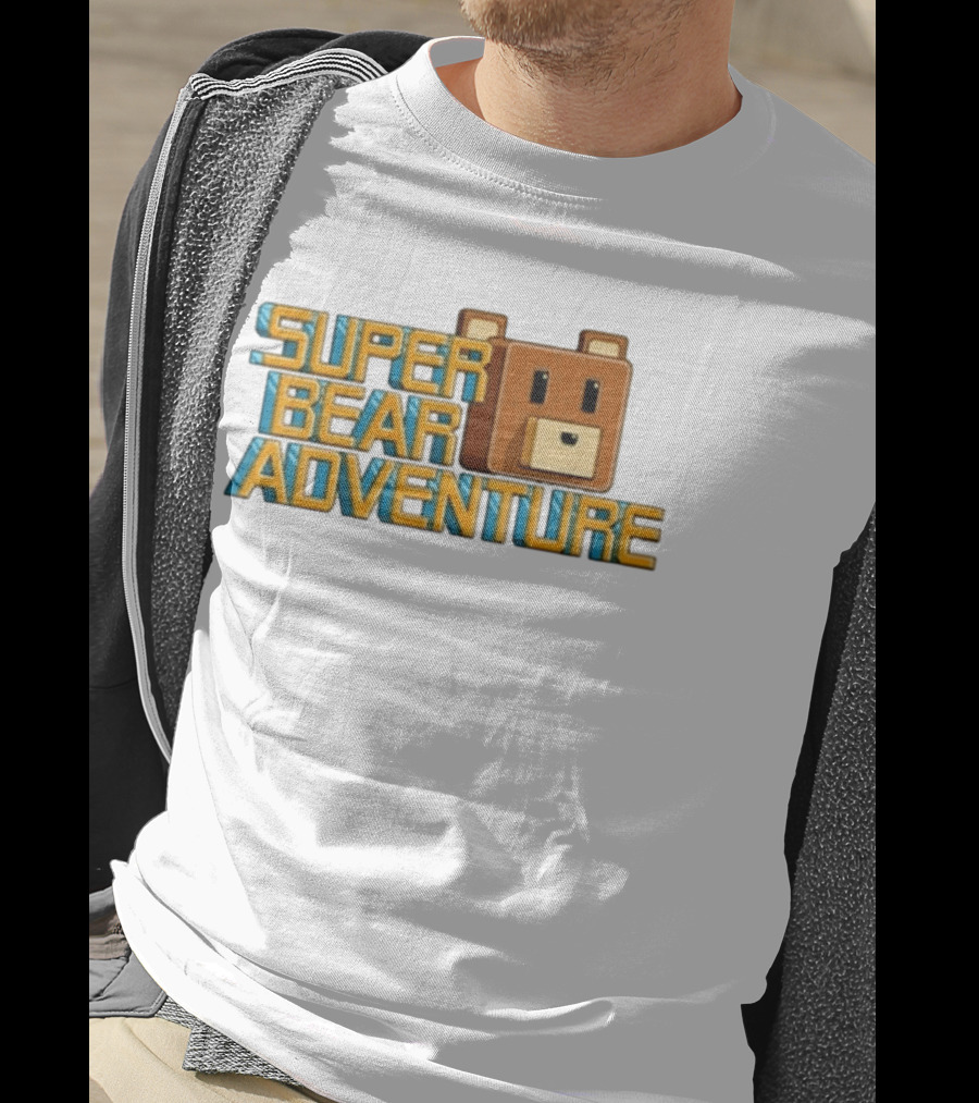 Super Bear Adventure Pixel Art Bear Face T-Shirt