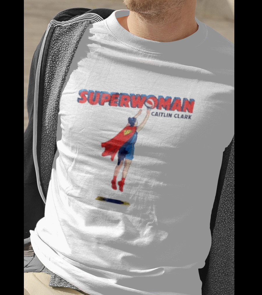 Superwoman Caitlin Clark Basketball Indiana Fever Sports Heroine T-Shirt