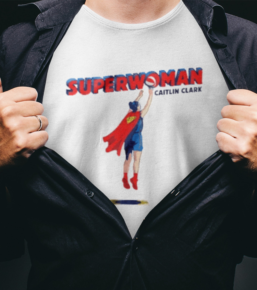 Superwoman Caitlin Clark Basketball Indiana Fever Sports Heroine T-Shirt