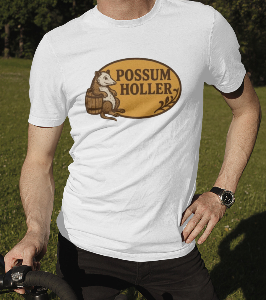 Possum Holler Rustic Opossum With Barrel T-Shirt