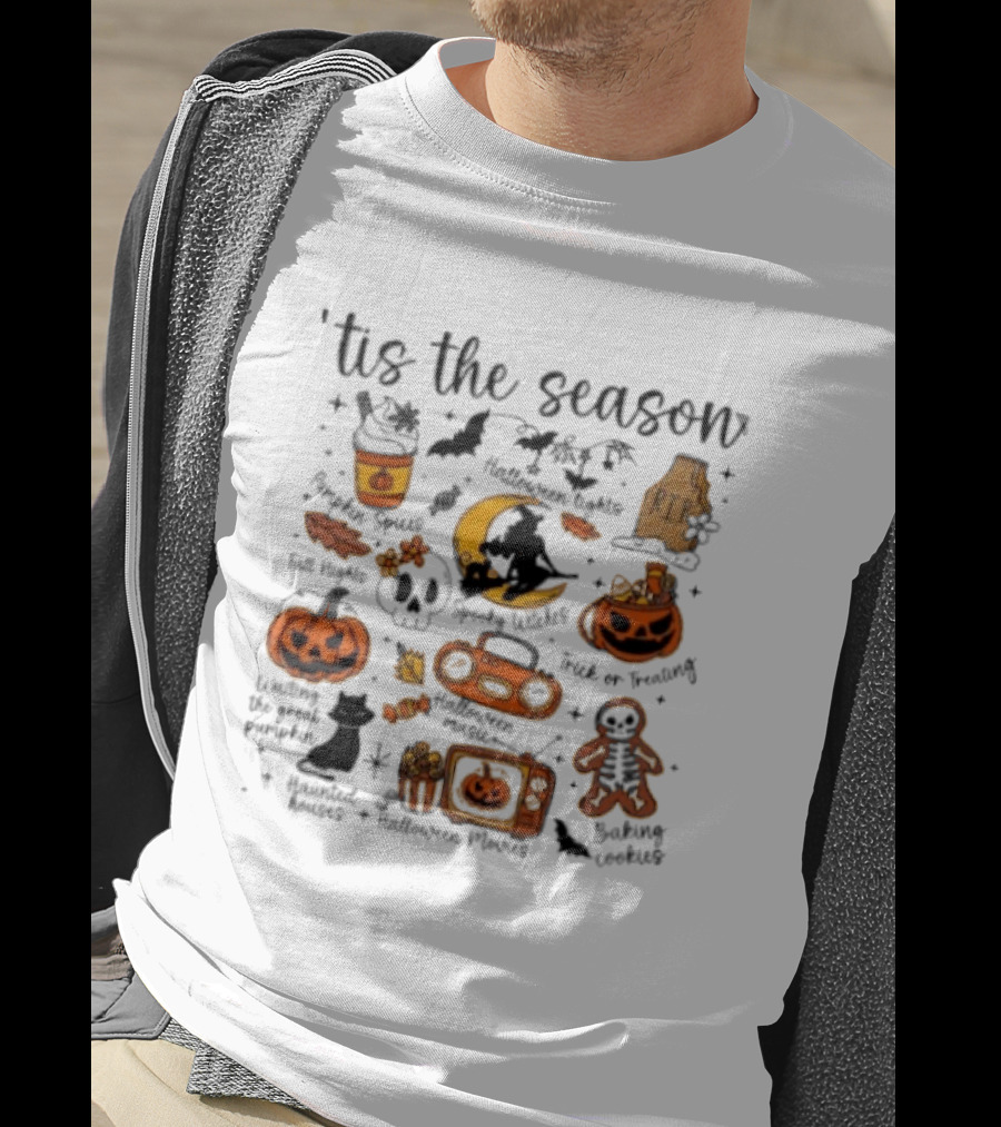 Tis The Season Pumpkin Spices Spooky Witches Halloween Trick Or Treat T-Shirt