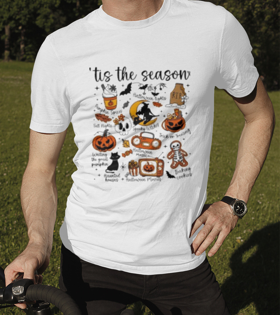 Tis The Season Pumpkin Spices Spooky Witches Halloween Trick Or Treat T-Shirt