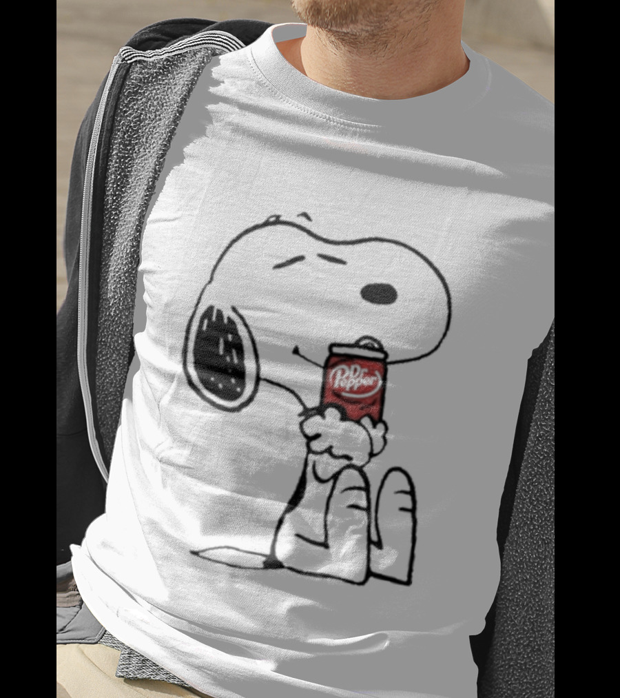 Snoopy Hugging Dr Pepper Can T-Shirt