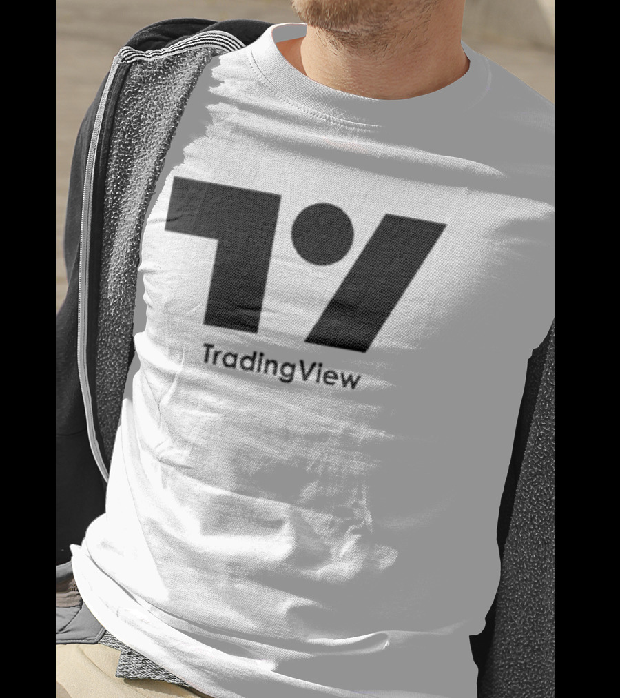 TradingView Bold Minimalist Block Monochrome T-Shirt