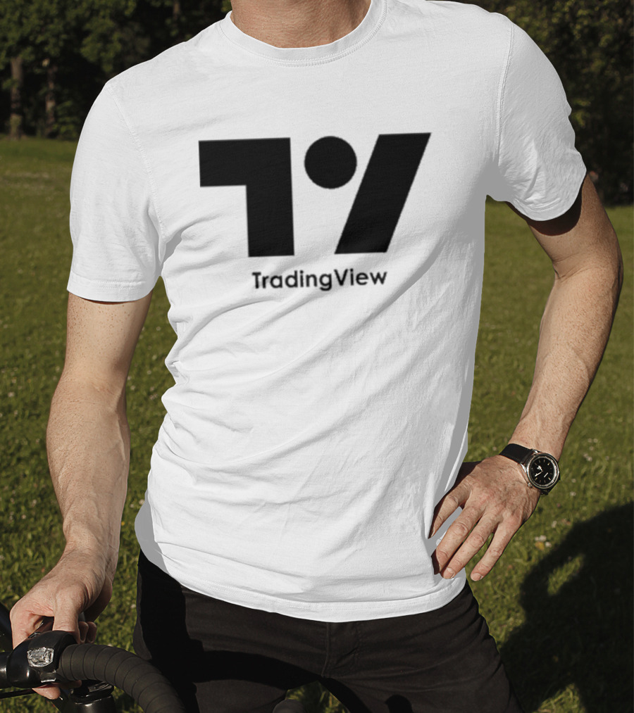 TradingView Bold Minimalist Block Monochrome T-Shirt