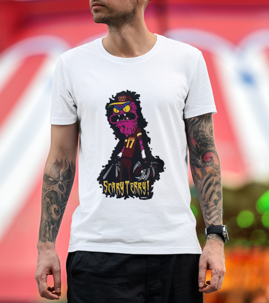 Washington Commanders Scary Terry McLaurin 17 Terrifying Terry T-Shirt