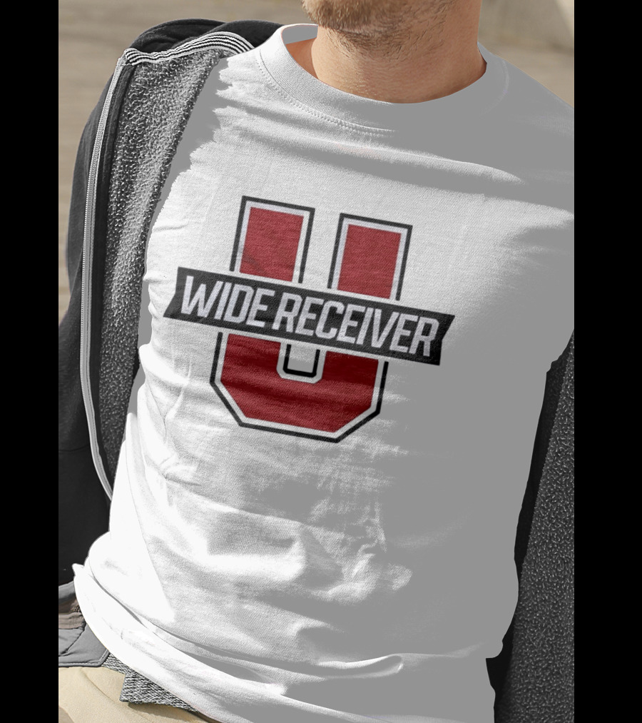 Wide Receiver U Team Red Black Block Lettering T-Shirt