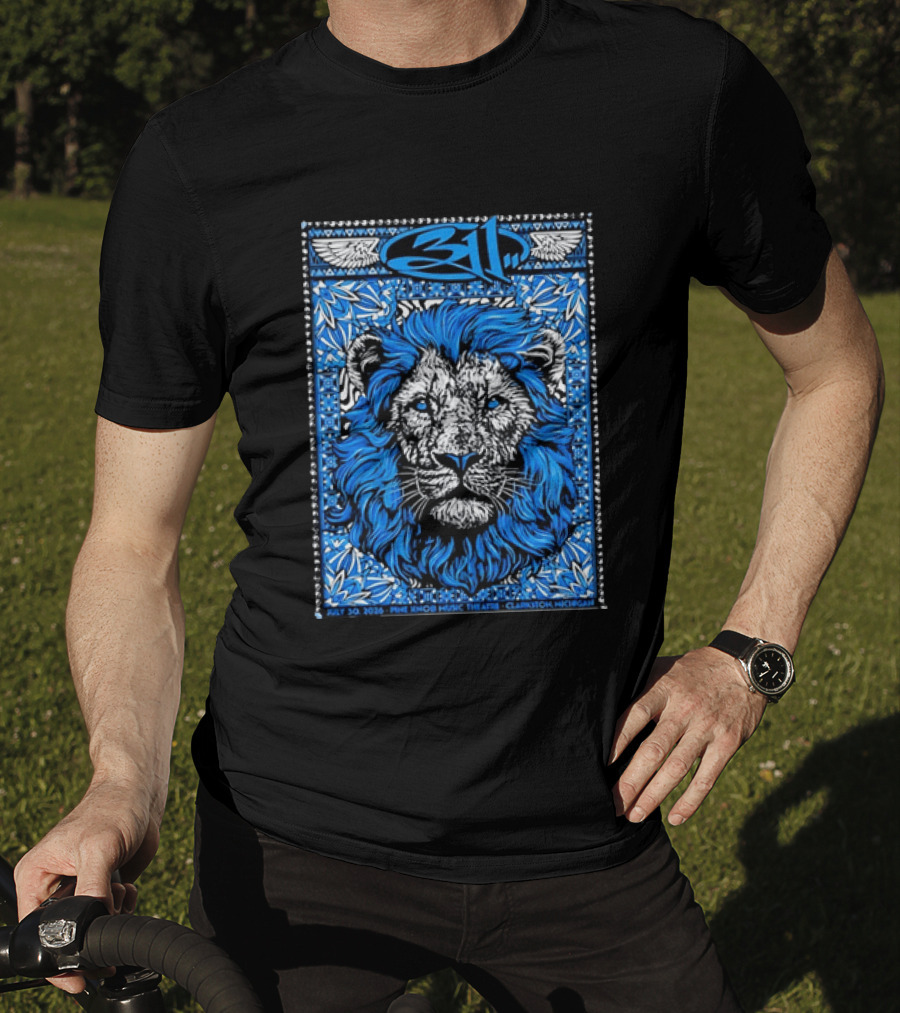 311 Live At Pine Knob Music Theatre July 30 2026 Lion Artwork Clarkson Michigan T-Shirt