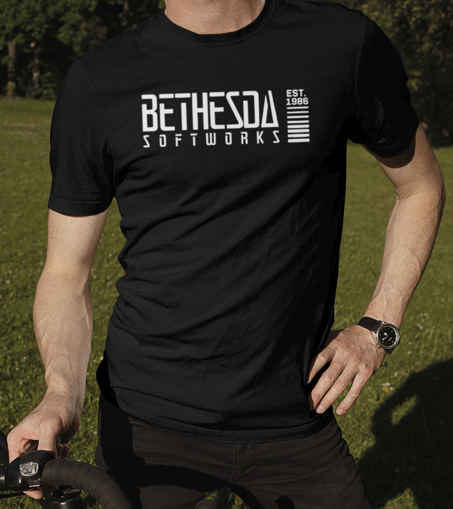 Bethesda Softworks Est 1986 Classic Gaming Brand T-Shirt