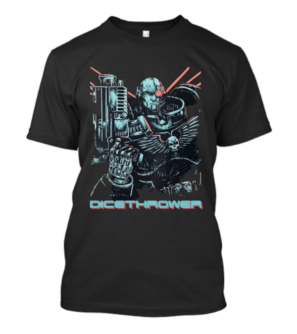 Iron Hand Space Marine Dicethrower With Bolter T-Shirt
