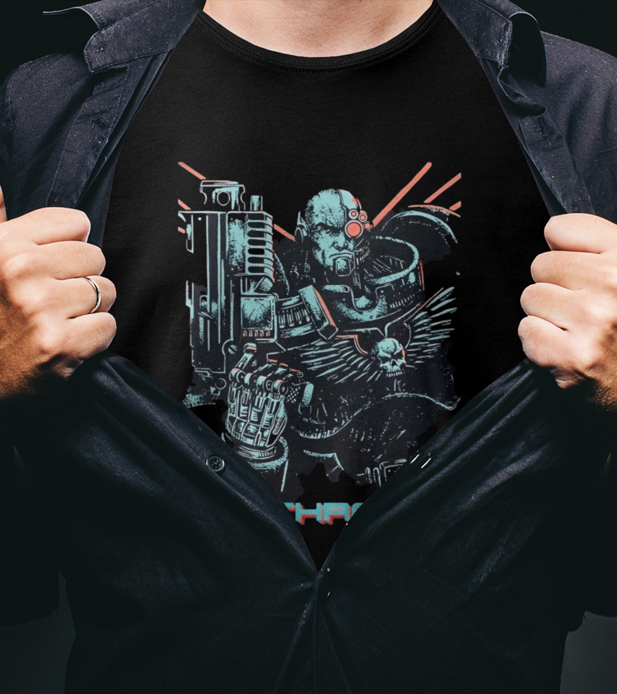 Iron Hand Space Marine Dicethrower With Bolter T-Shirt