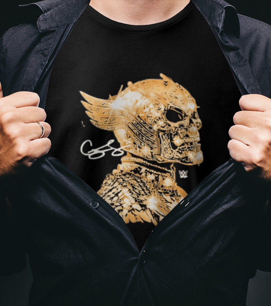 WWE Cody Rhodes American Nightmare Golden Skull T-Shirt