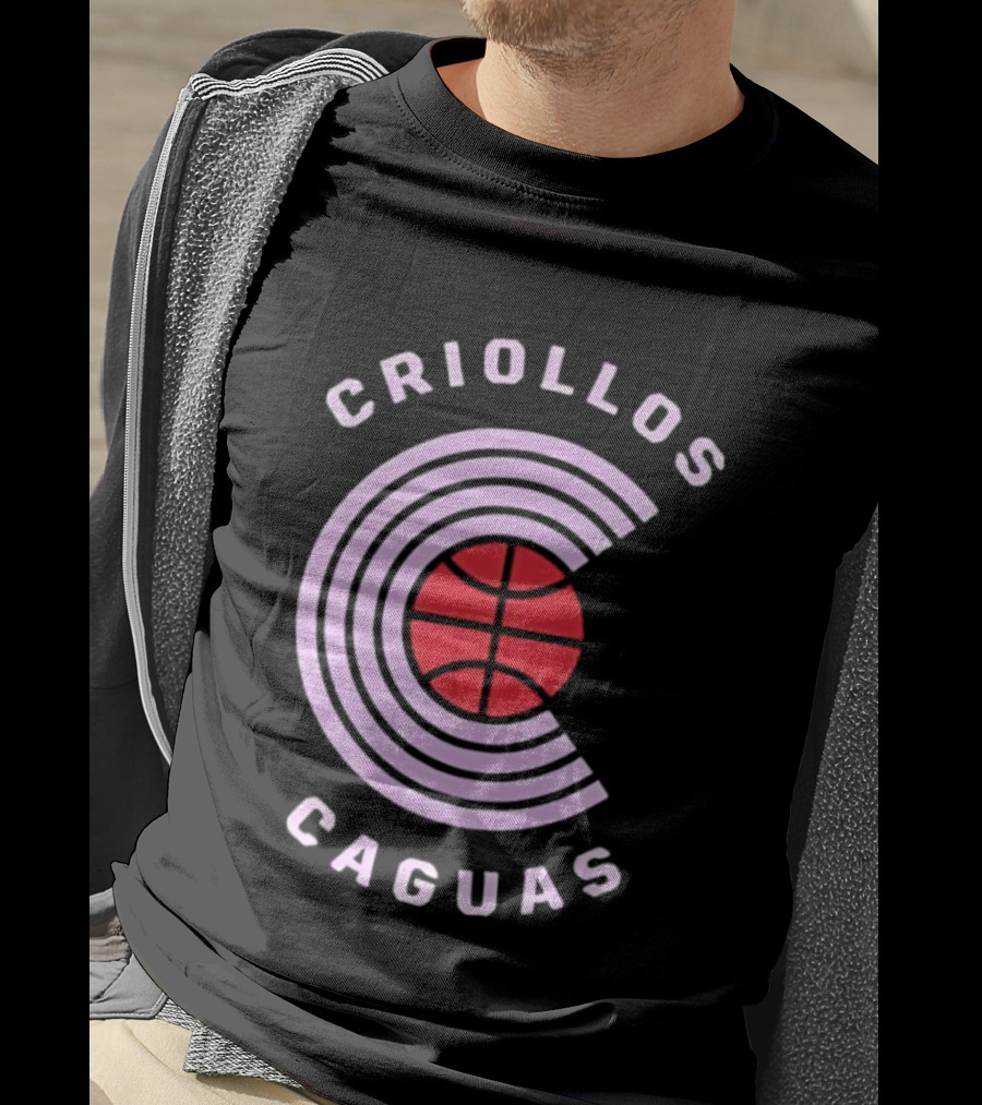 Criollos De Caguas Basketball Team Retro Style Logo Sports T-Shirt