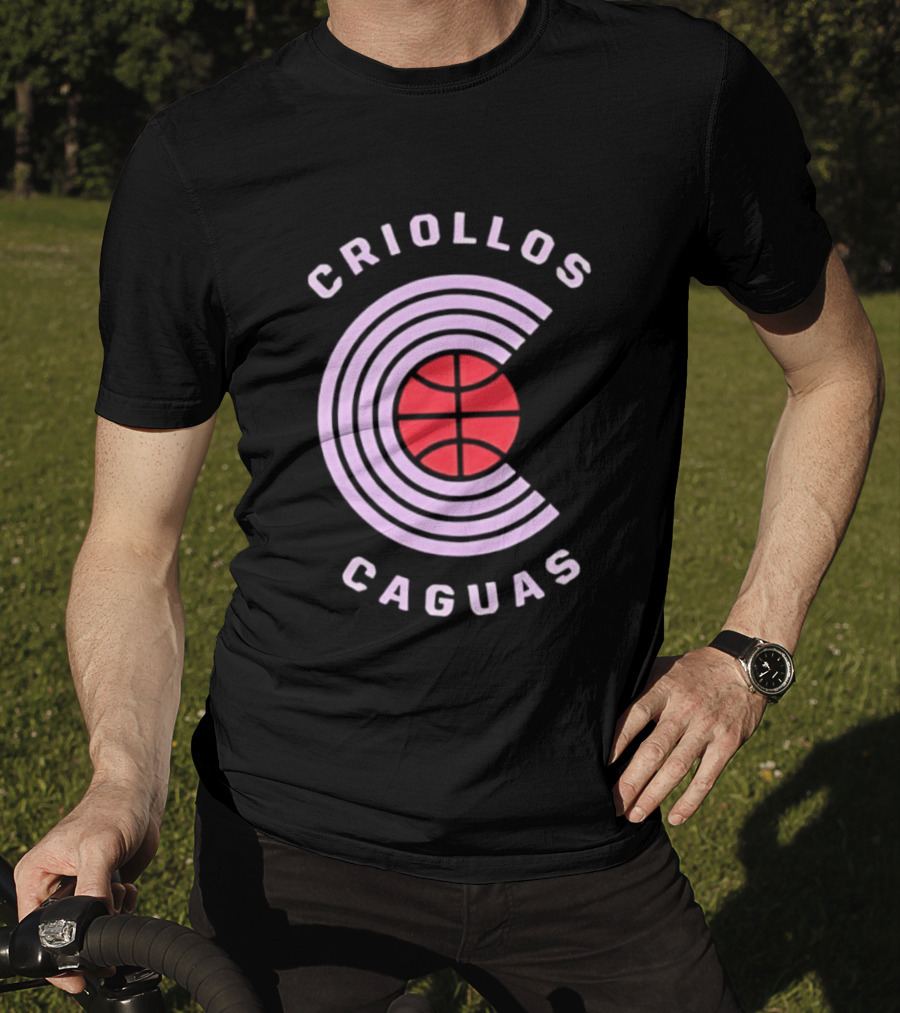 Criollos De Caguas Basketball Team Retro Style Logo Sports T-Shirt