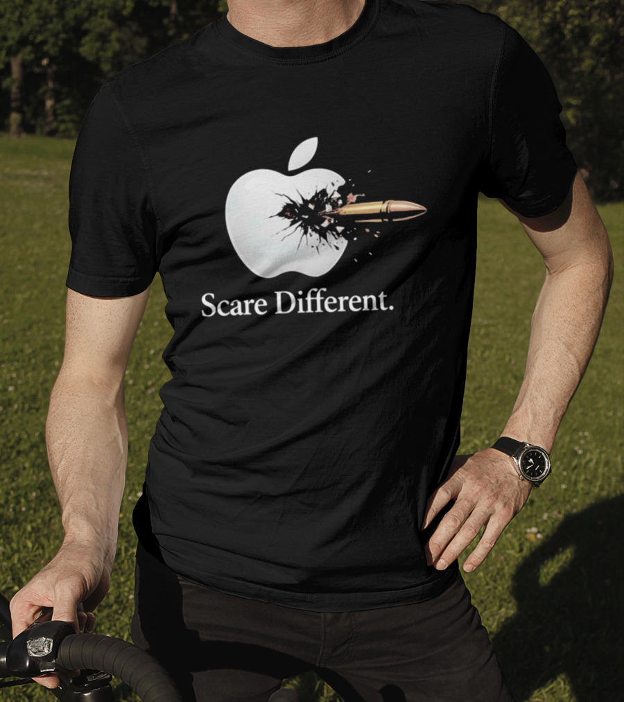 Scare Different Apple Bullet Hole Explosion T-Shirt