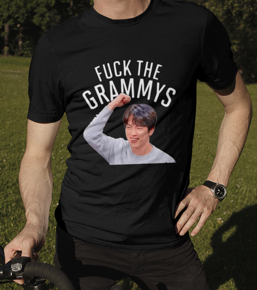 Jin BTS Fuck The Grammys K Pop Bangtan Boys Fandom T-Shirt